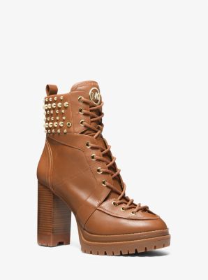 Leather best sale studded boots