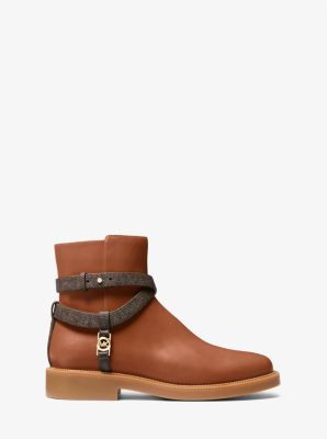 Abigail Leather and Signature Logo Trim Ankle Boot image number 1