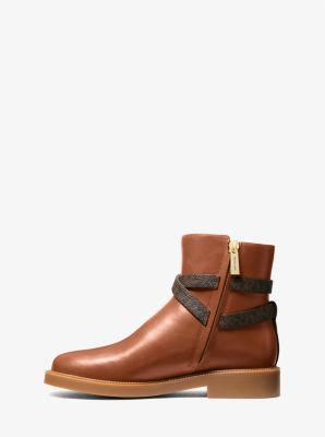 Abigail Leather and Signature Logo Trim Ankle Boot image number 4