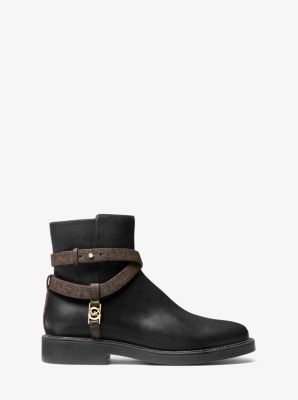 Abigail Leather and Signature Logo Trim Ankle Boot image number 1