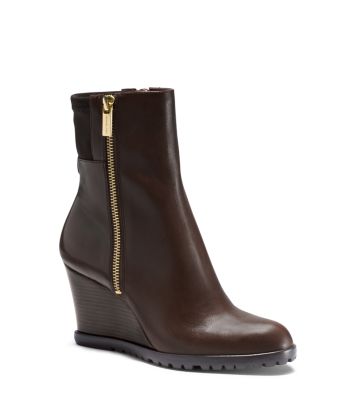 Aileen Vachetta Leather Wedge Ankle Boot | Michael Kors