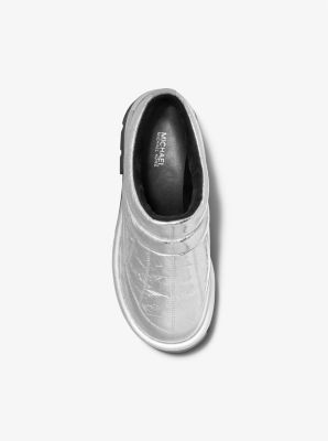 Michael kors silver slip on shoes online