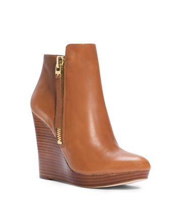 michael kors clara wedge bootie