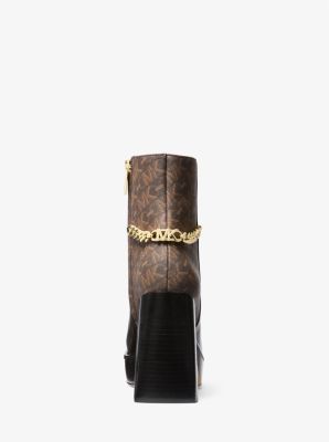 Plateau-Stiefel Carlisle aus Leder mit Empire-Monogramm