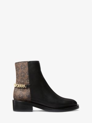 Carlisle Leather and Empire Monogram Ankle Boot image number 1