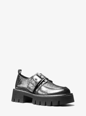 Loafer Colby aus Leder in Metallic-Krakelee-Optik image number 0