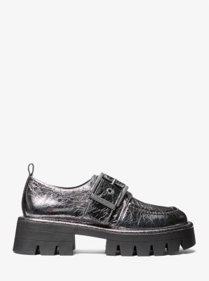 Loafer Colby aus Leder in Metallic-Krakelee-Optik image number 1