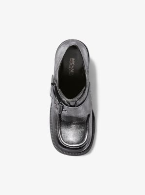 Colby Crackled Metallic Leather Platform Loafer image number 3