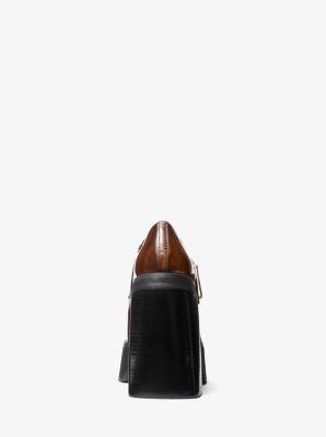 Loafer Colby in pelle brunita con plateau image number 2