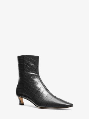 Cosmo Crocodile Embossed Leather Boot