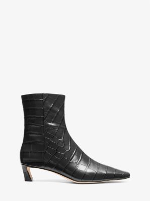 Cosmo Crocodile Embossed Leather Boot