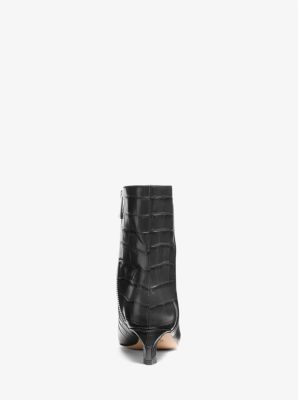 Cosmo Crocodile Embossed Leather Kitten Boot image number 3