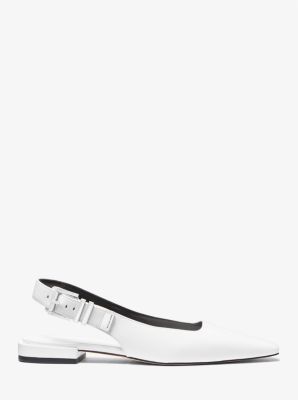 Chaussure plate Darrington en cuir in BLANC OPTIQUE | Michael Kors