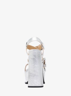Darrington Crackled Metallic Leather Platform Sandal image number 0