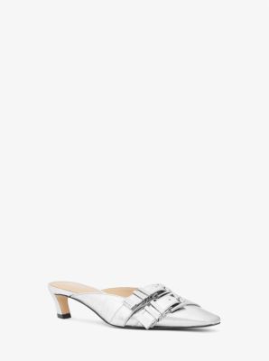 Michael kors kitten heel silver online