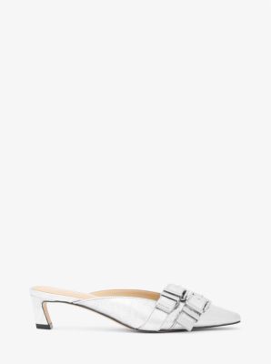Mule Darrington aus Leder in Metallic-Krakelee-Optik