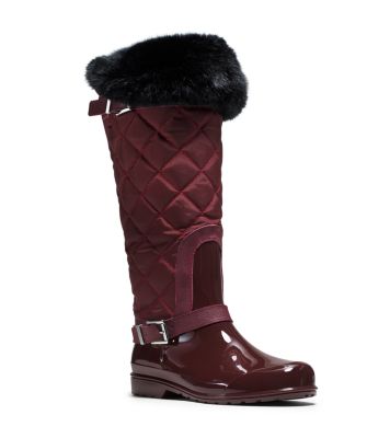 michael kors burgundy knee high boots