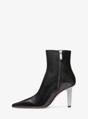 Halle Embellished Leather Ankle Boot