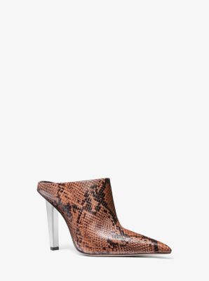 Halle Snake Embossed Leather Mule Pump image number 0