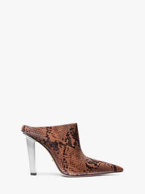 Halle Snake Embossed Leather Mule Pump image number 1