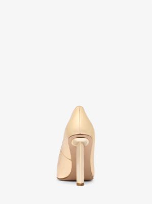 Halle Metallic Leather Pump in PALE GOLD | Michael Kors