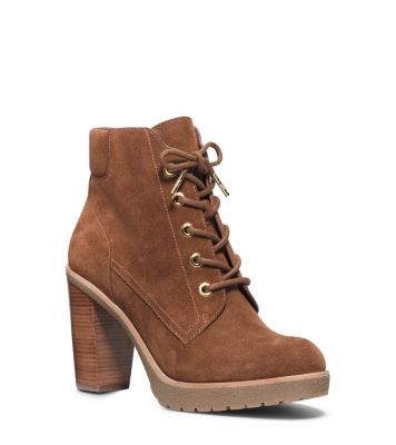 Kim Leather Lace-Up Ankle Boot | Michael Kors