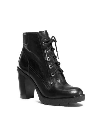 Kim Lace-Up Leather Ankle Boot 