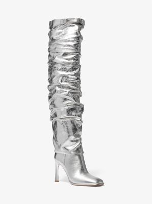 Kelsea Crackled Metallic Leather Slouchy Boot image number 0