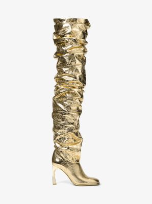 Kelsea Crackled Metallic Leather Slouchy Boot image number 1