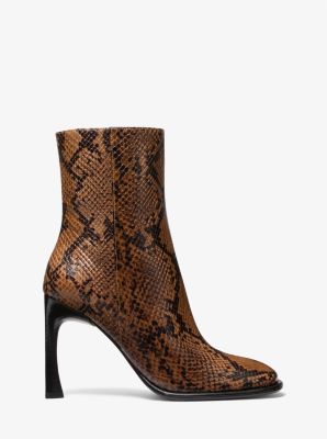 Botte Kelsea en cuir effet serpent en relief image number 1