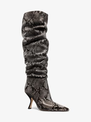 Luna Snake Embossed Leather Boot image number 0