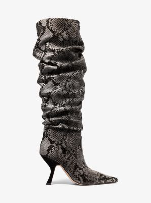 Luna Snake Embossed Leather Boot image number 1