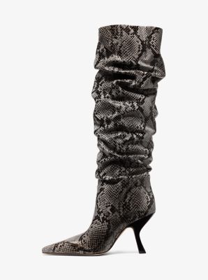 Luna Snake Embossed Leather Boot image number 2