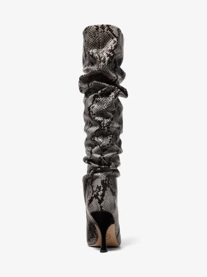 Luna Snake Embossed Leather Boot image number 3