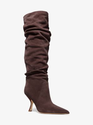 Michael kors thigh high suede boots online