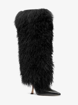 Michael kors boots fur on sale