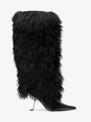 Stivale Luna in pelle e shearling image number 1