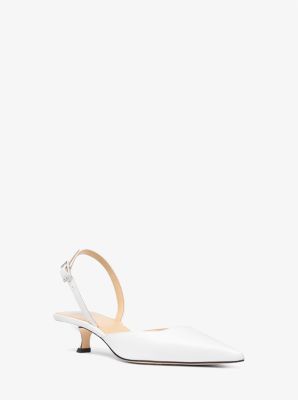 Slingbackpump Luna van leer met hakje image number 0