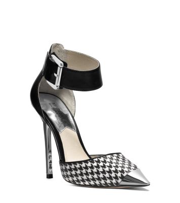 Zady Ankle-Strap Houndstooth Pump | Michael Kors
