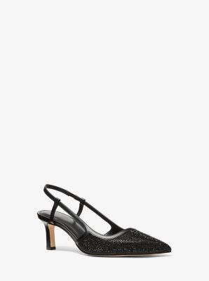 Michael Kors Alora Embellished Slingback Pump In Black
