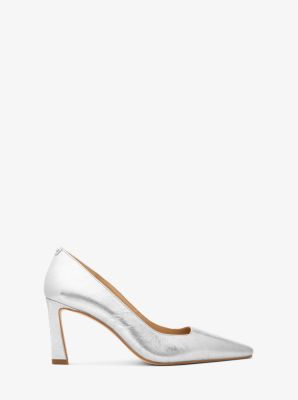 Darrah Crackled Metallic Leather Pump