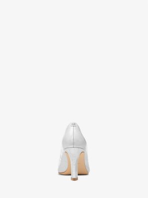 Darrah Crackled Metallic Leather Pump