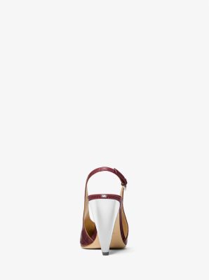 Slingpumps Electra aus Leder mit Krokodilprägung image number 3