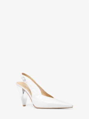 Electra Crocodile Embossed Leather Slingback Pump