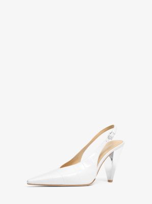 Electra Crocodile Embossed Leather Slingback Pump