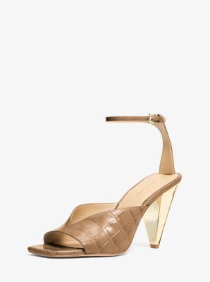 Sandale Electra en cuir effet crocodile en relief image number 1