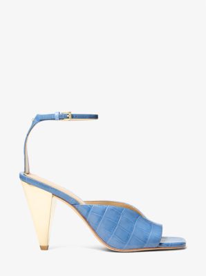 Sandale Electra en cuir effet crocodile en relief image number 1