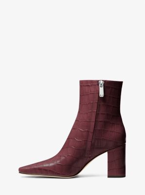 Stiefel Elise aus Leder mit Krokodilprägung