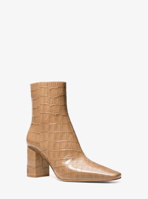 Bottine Elise en cuir effet crocodile en relief image number 0