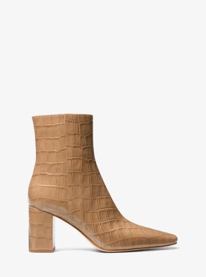 Bottine Elise en cuir effet crocodile en relief image number 1